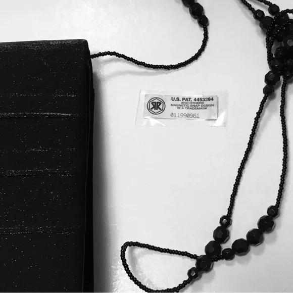 Y&S Shimmery Mini Bag Beaded Strap Evening - Picture 4 of 14